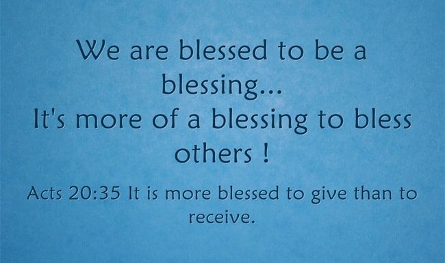 blessed to be a blessing