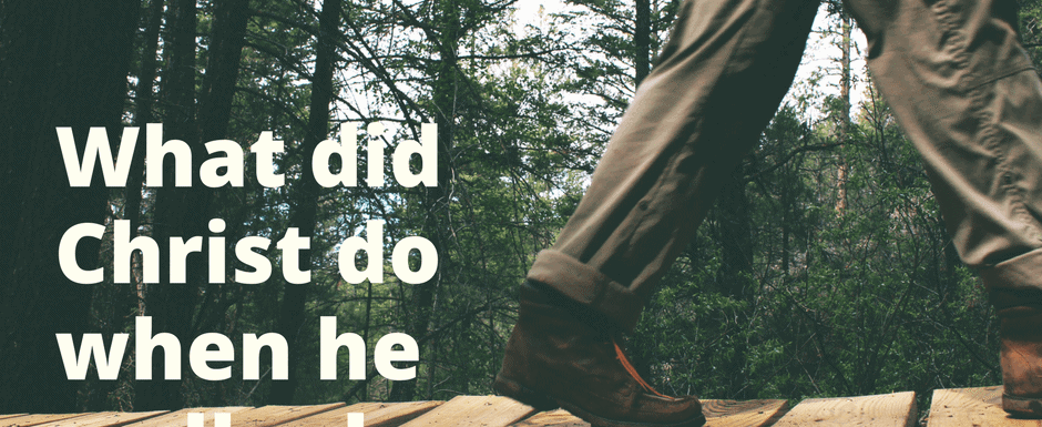 What did Christ do when he walked the earth?