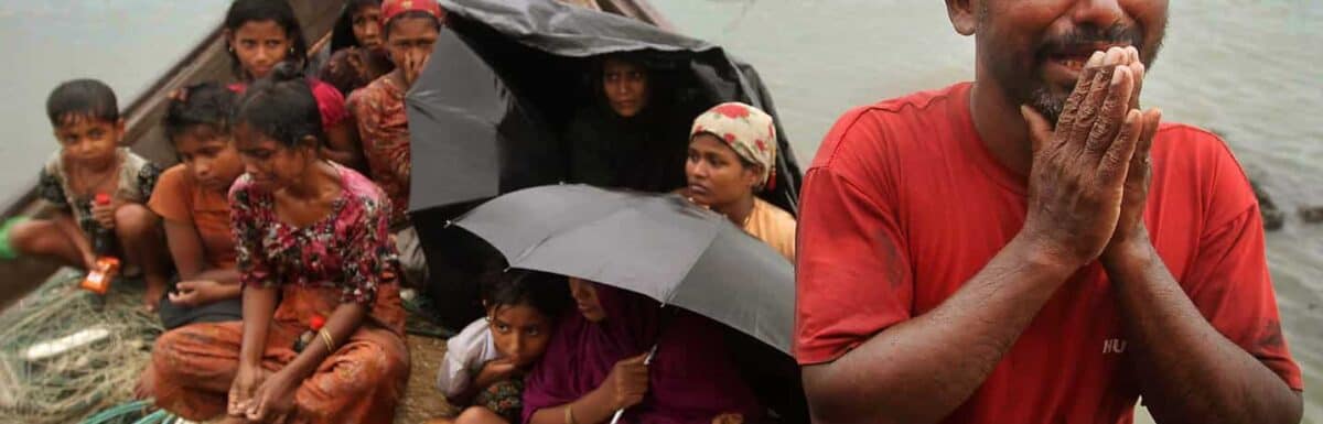 The Rohingya were crowded on boats after the military burned their villages, tortured and killed their men, and raped their women.