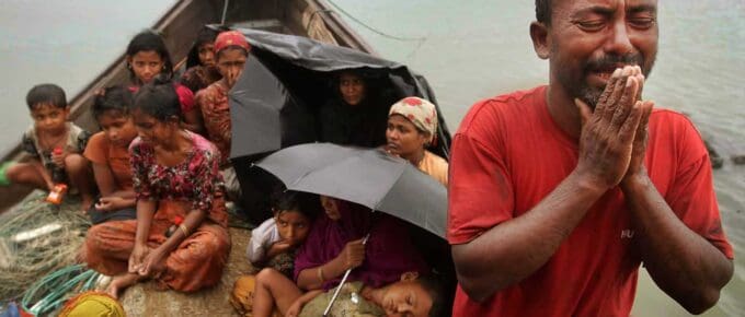 The Rohingya were crowded on boats after the military burned their villages, tortured and killed their men, and raped their women.