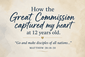 Greg Nemer sharing how the Great Commission captured his heart at 12 years old