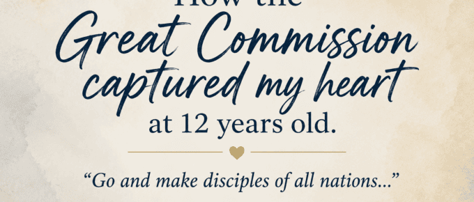 Greg Nemer sharing how the Great Commission captured his heart at 12 years old